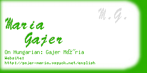 maria gajer business card